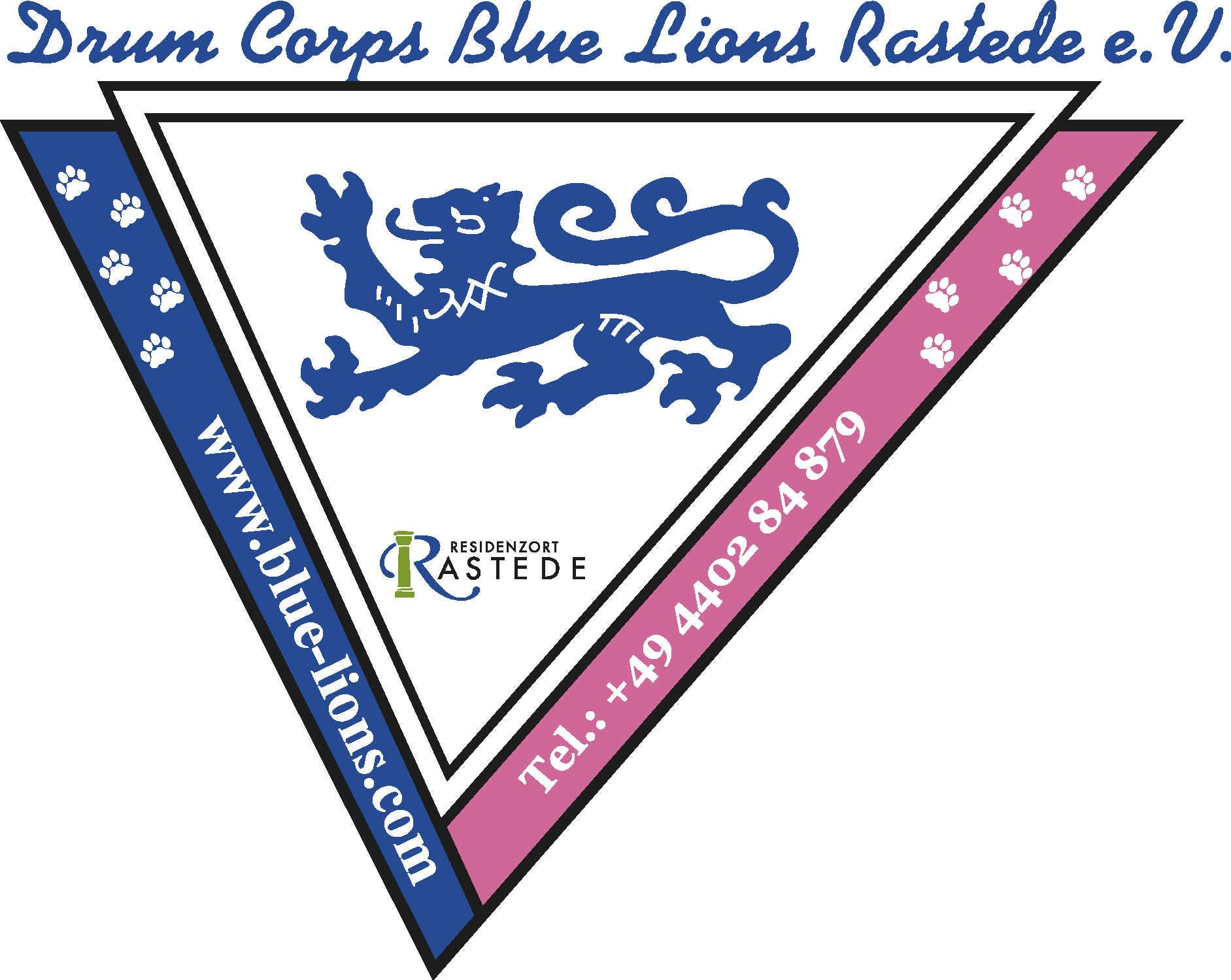 Drum Corps Blue Lions Logo Vector Logo
